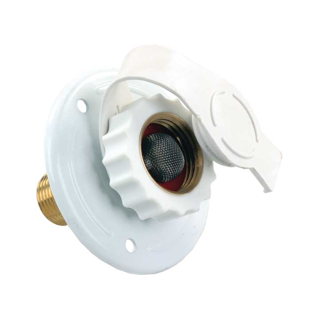 JR Products 62165 City Water Flange Metal White Mpt