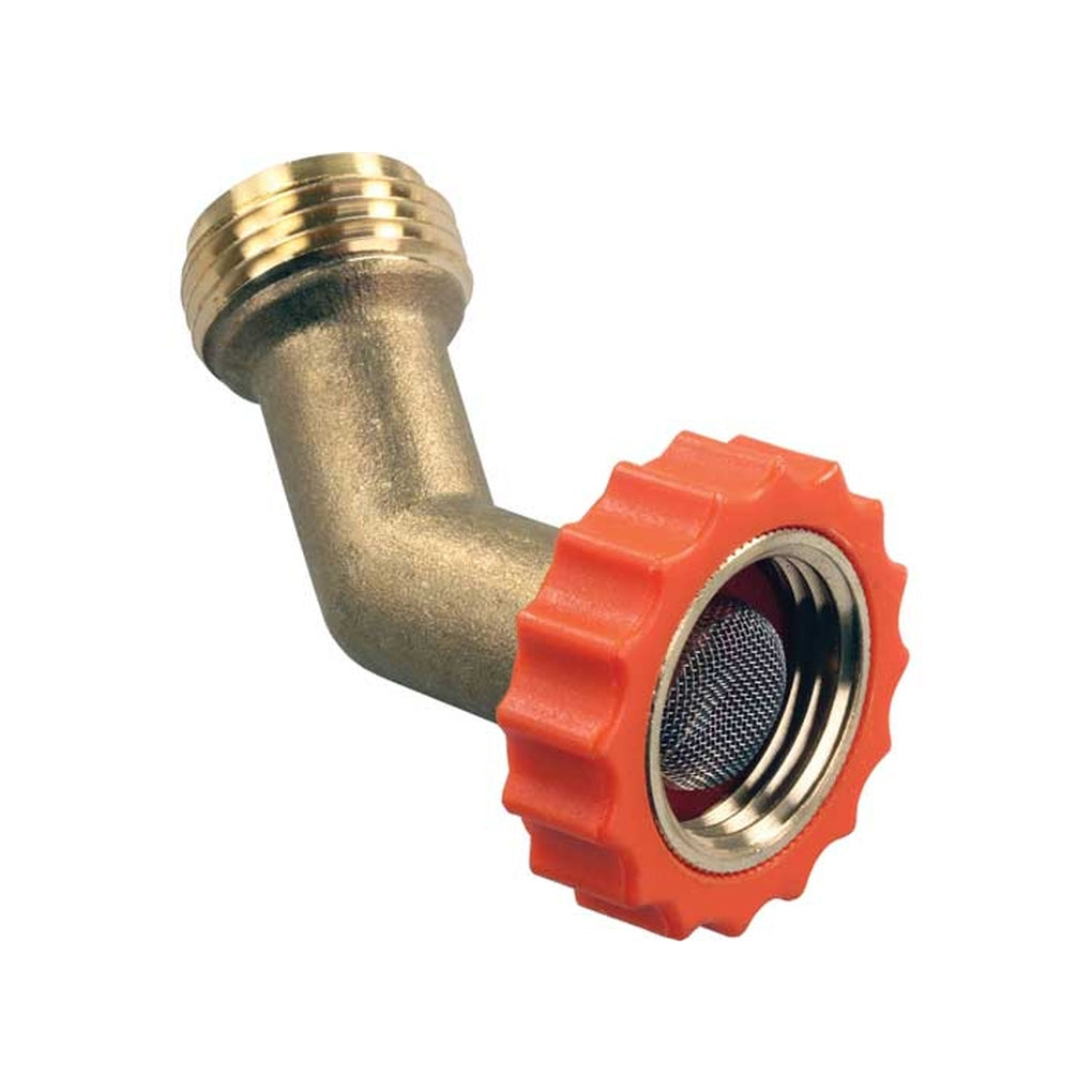 JR Products 62225 45 Degree Hose Saver Leadfree Brass