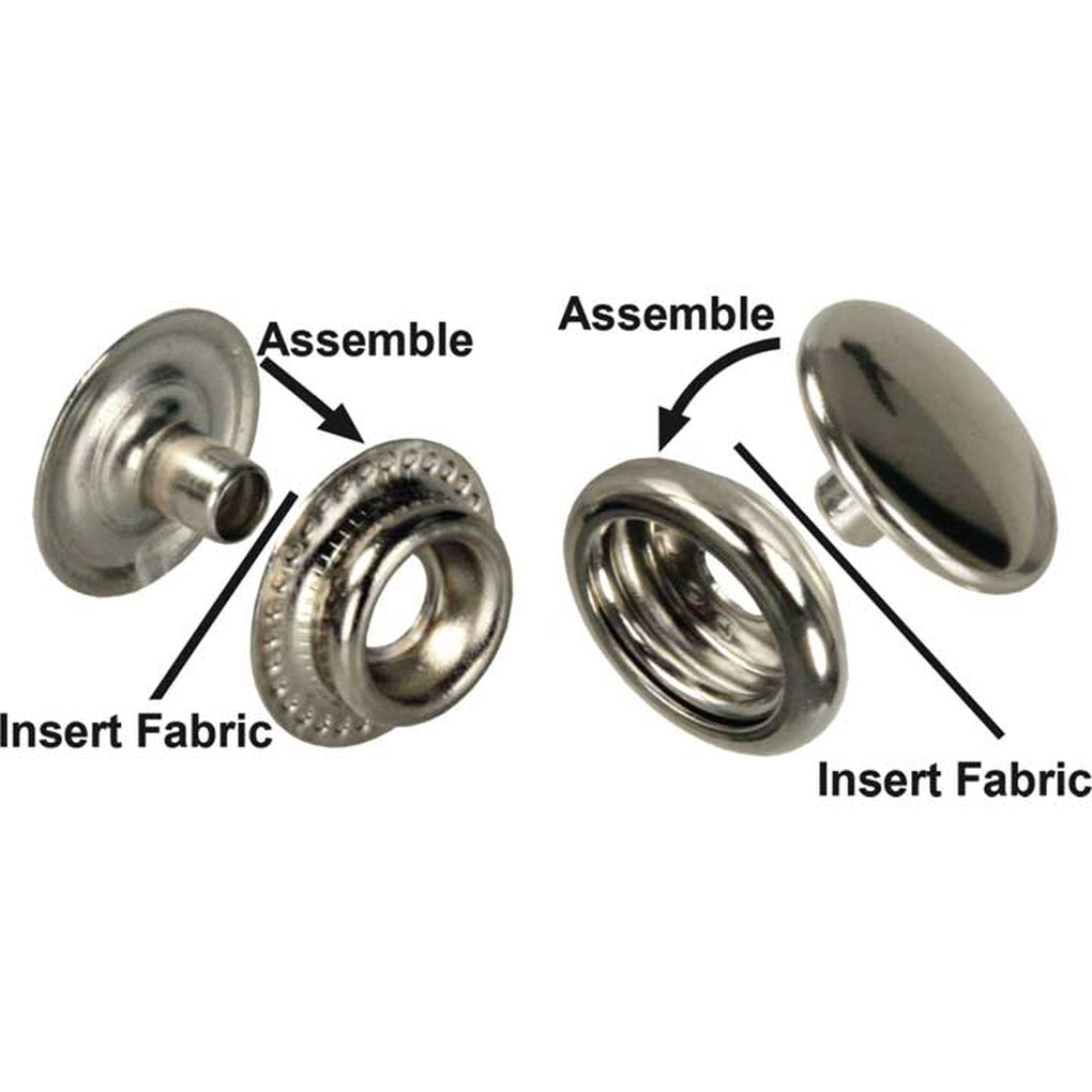JR Products 81575 Fabrictofabric Snap Kit