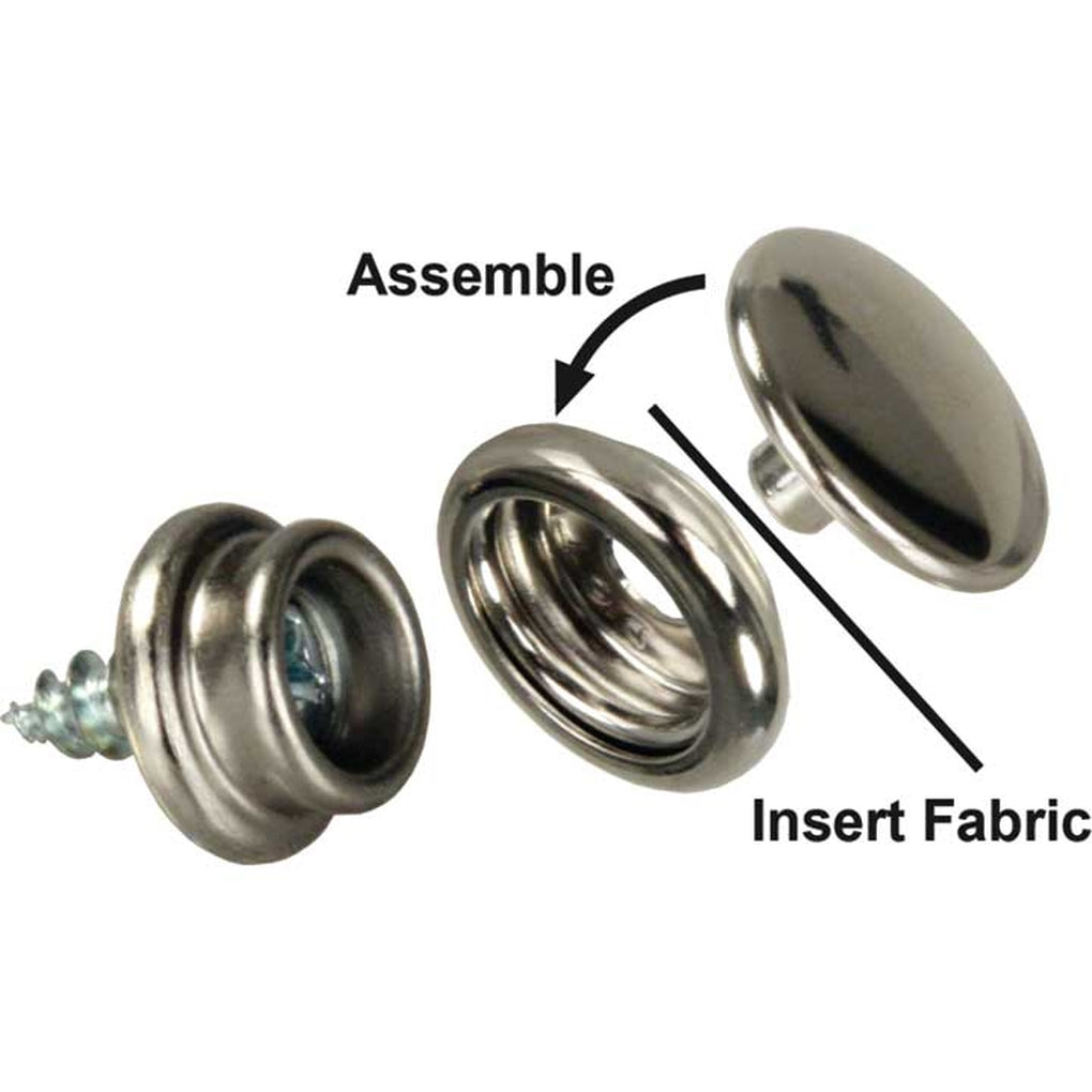 JR Products 81585 Fabrictowall Snap Kit