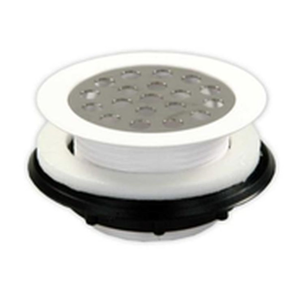 JR Products 95155 Plastic Shower Strainer W/Shower Grid White