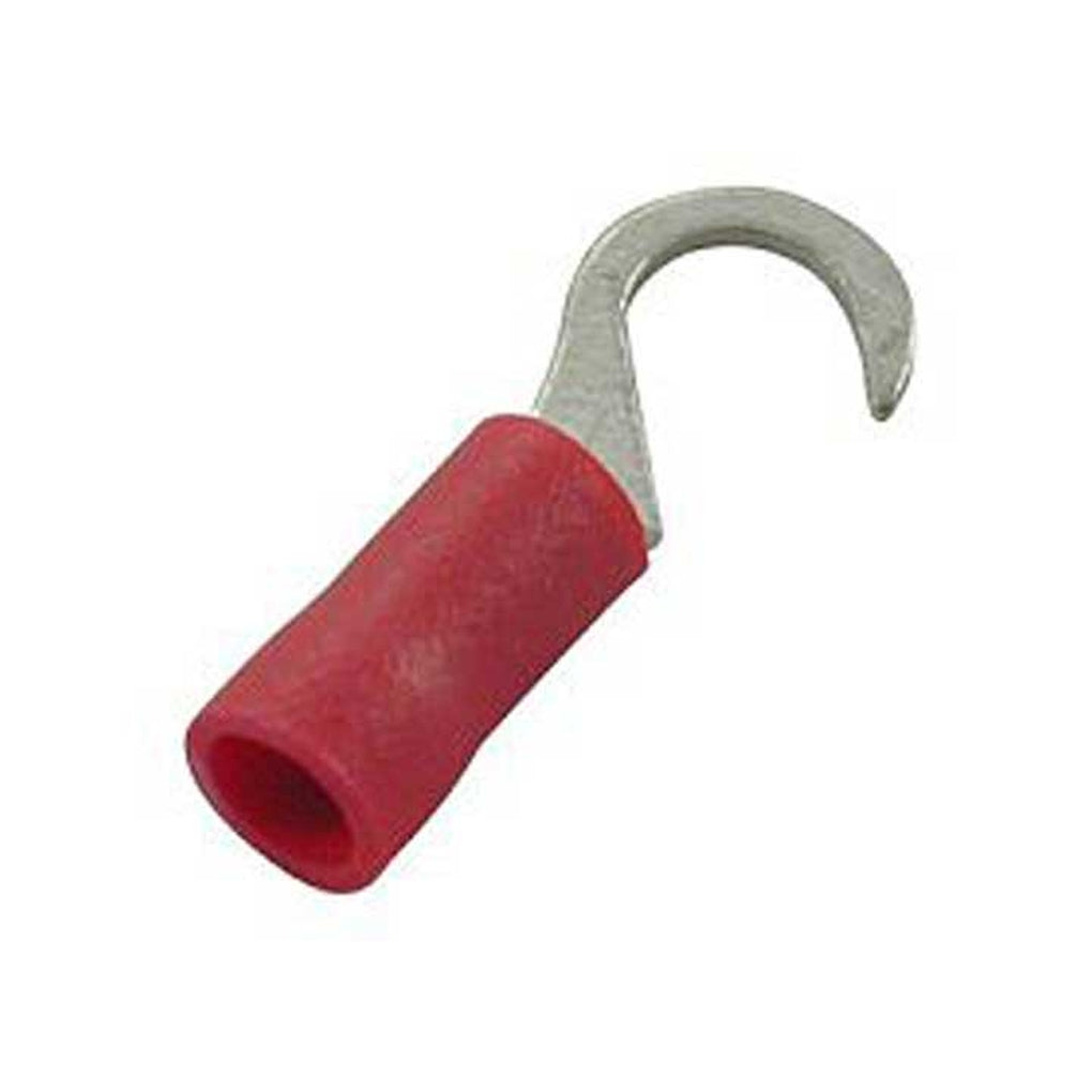 JT&T 2141H 2218 #10 Red Vinyl Hook Terminal 6 Pcs