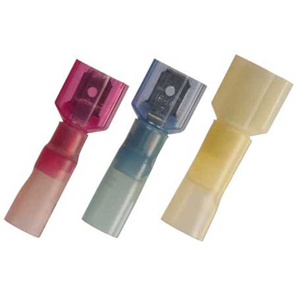 JT&T 2375J 1614 AWG .250 Tab Blue Cs Pushon Fully Insulated Heat Shrink M Disconnect 10 P