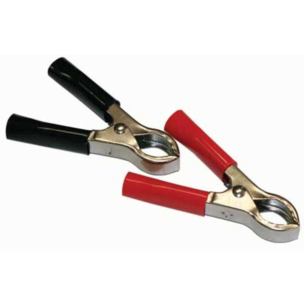JT&T 253F 30 Amp Clamps w/Vinyl Handles Red/Black 1 Set