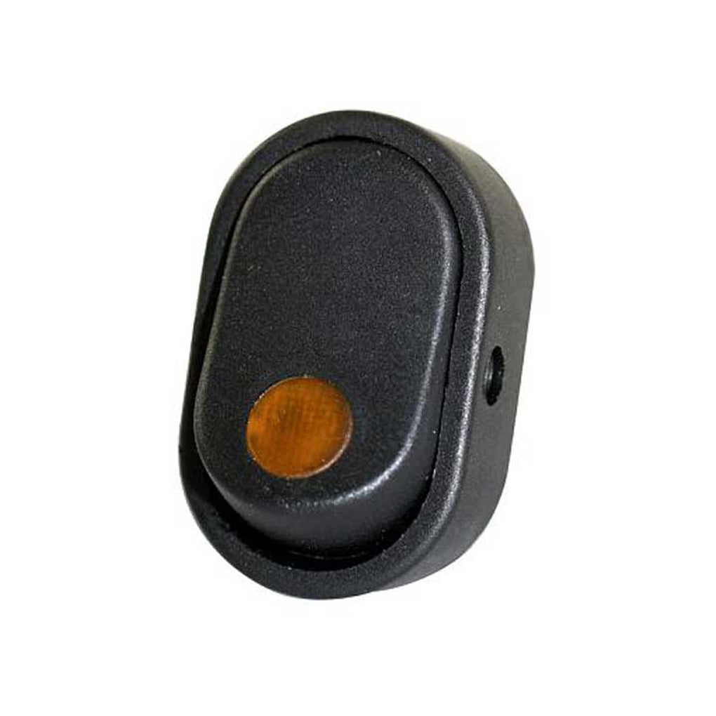 JT&T 2702-4J Amber Illum Oval Rocker 16A 12V S.P.S.T. 1 Pc