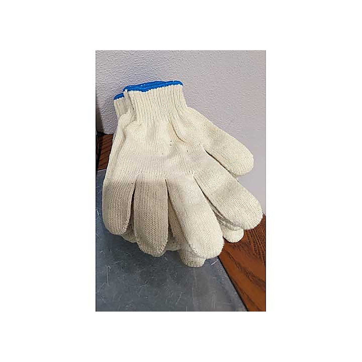 Raxwell - KG40NWLG - Knit Glove, 10 Gauge, Cotton/Polyester Blend, Large, Natural, Pack of 12 Pairs