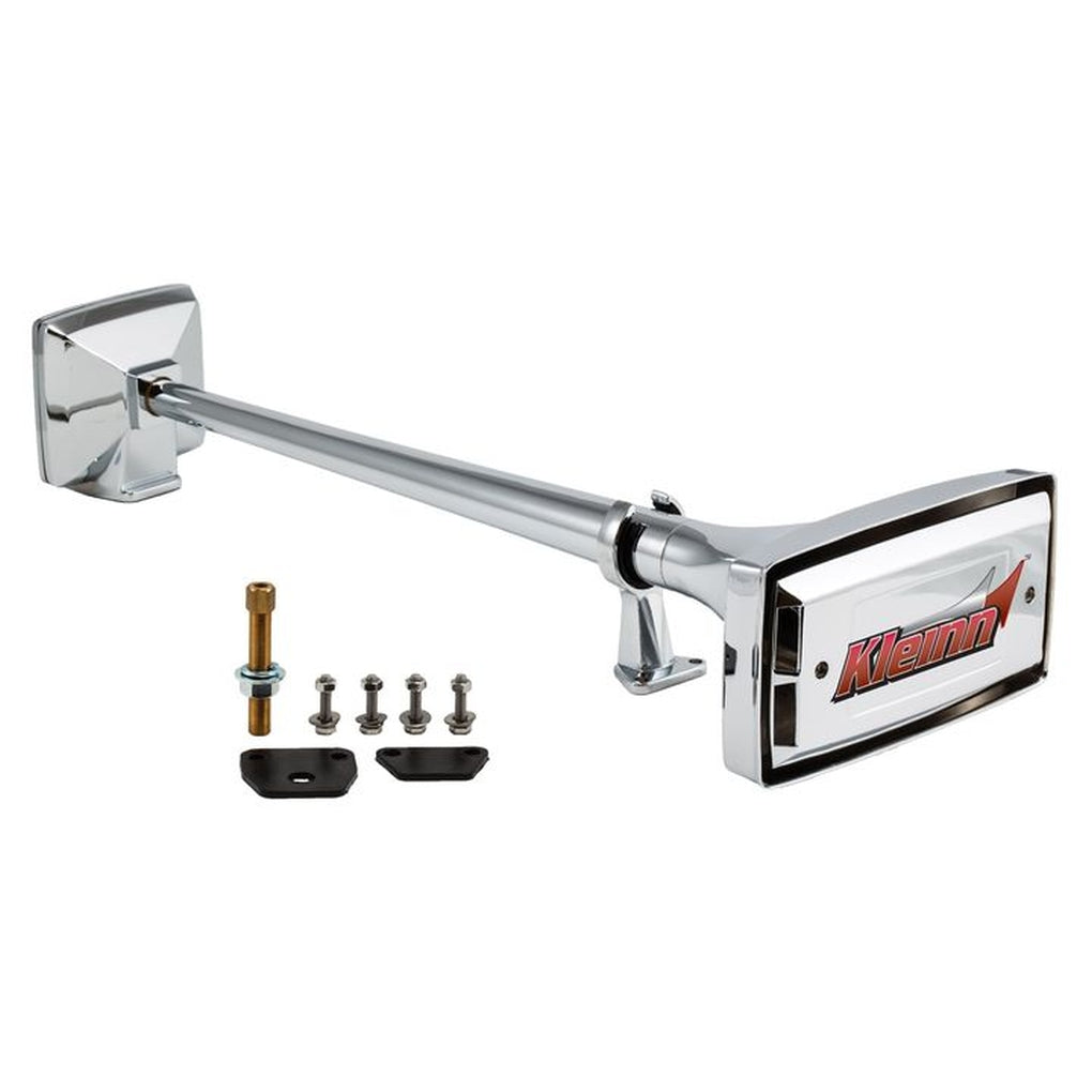 Kleinn 412 25In Single Chrome Plated Zinc Alloy Roof Mount Horn Square Trumpet End With Horn Cover