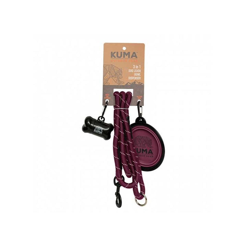 Kuma Outdoor Gear 857-KM-31DL-PUR 3 In 1 Dog Leash Purple/Grey