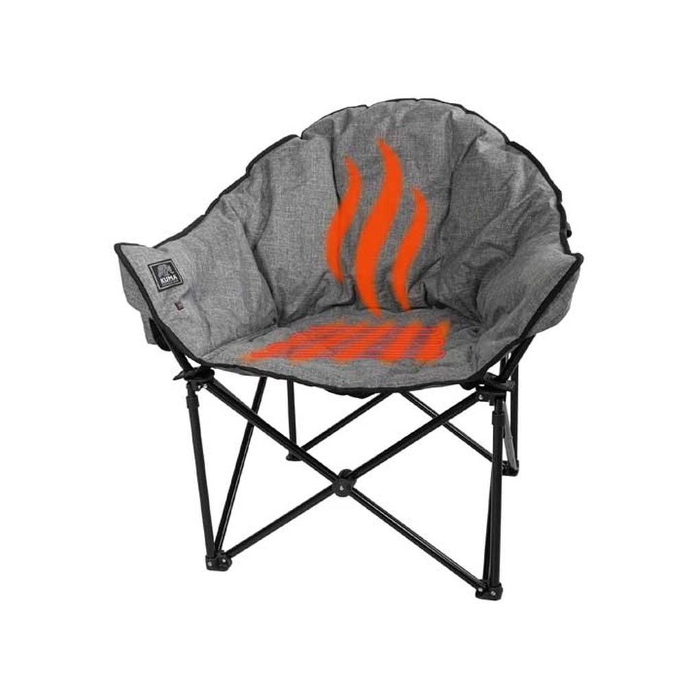 Kuma Outdoor Gear 892-KM-LBBTHCH-HG Lazy Bear Blue Tooth Heated Chair; Heather Grey