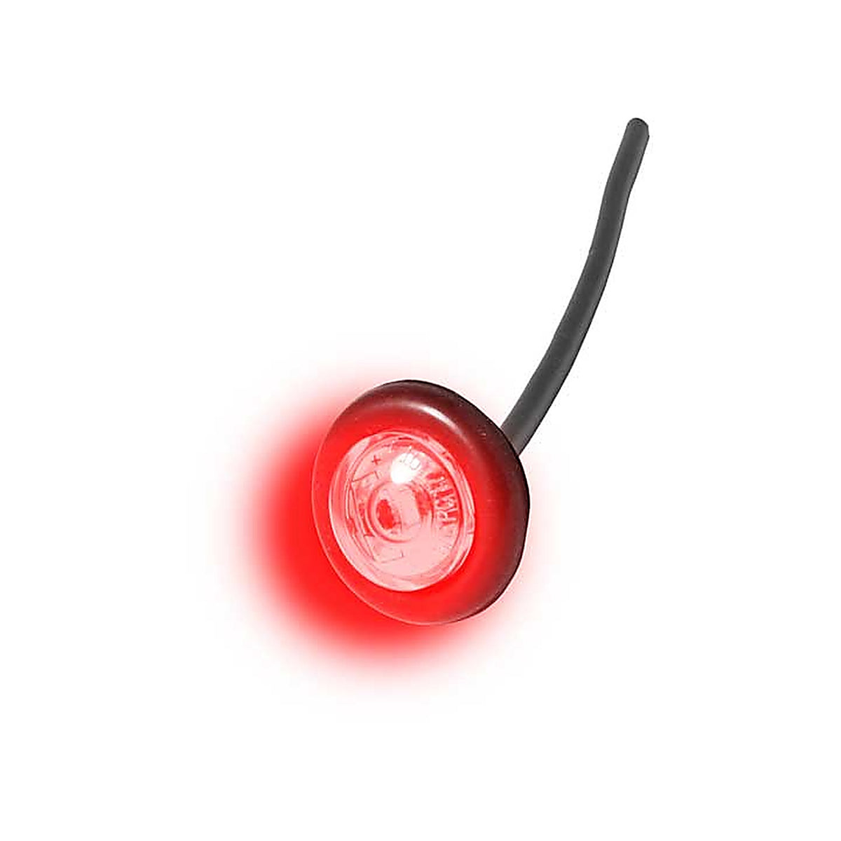Uni-Bond Lighting - LED0720CR - LED Compact Side Marker Lamp w/Grommet Clear Lens Red