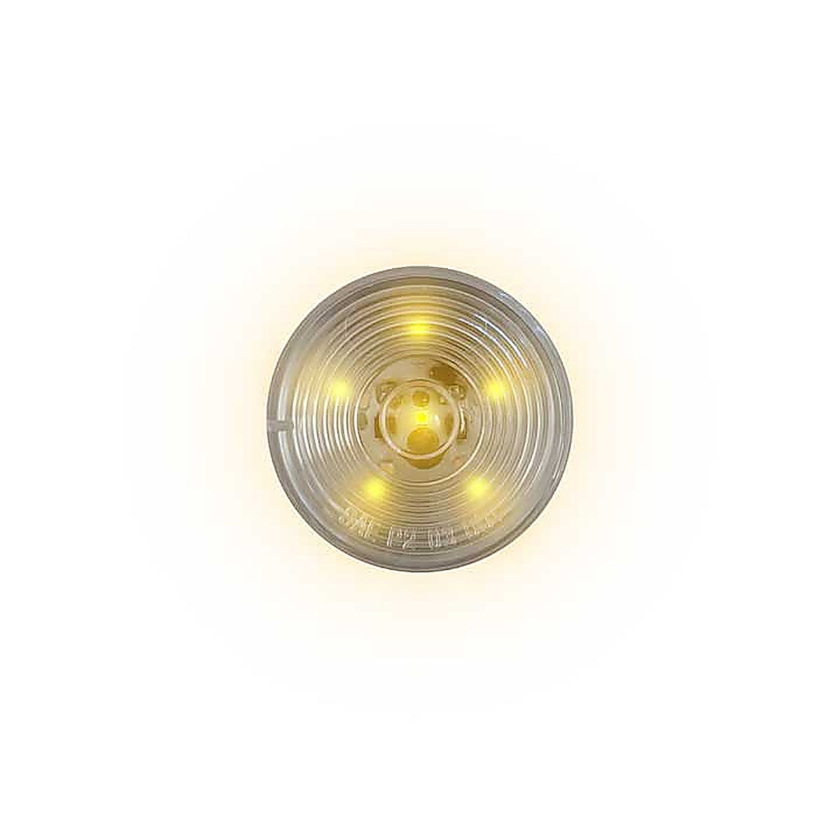 Uni-Bond Lighting - LED2000C-6A - LED 2in Round Marker Clear Lens Lamp Amber - 6-Diodes