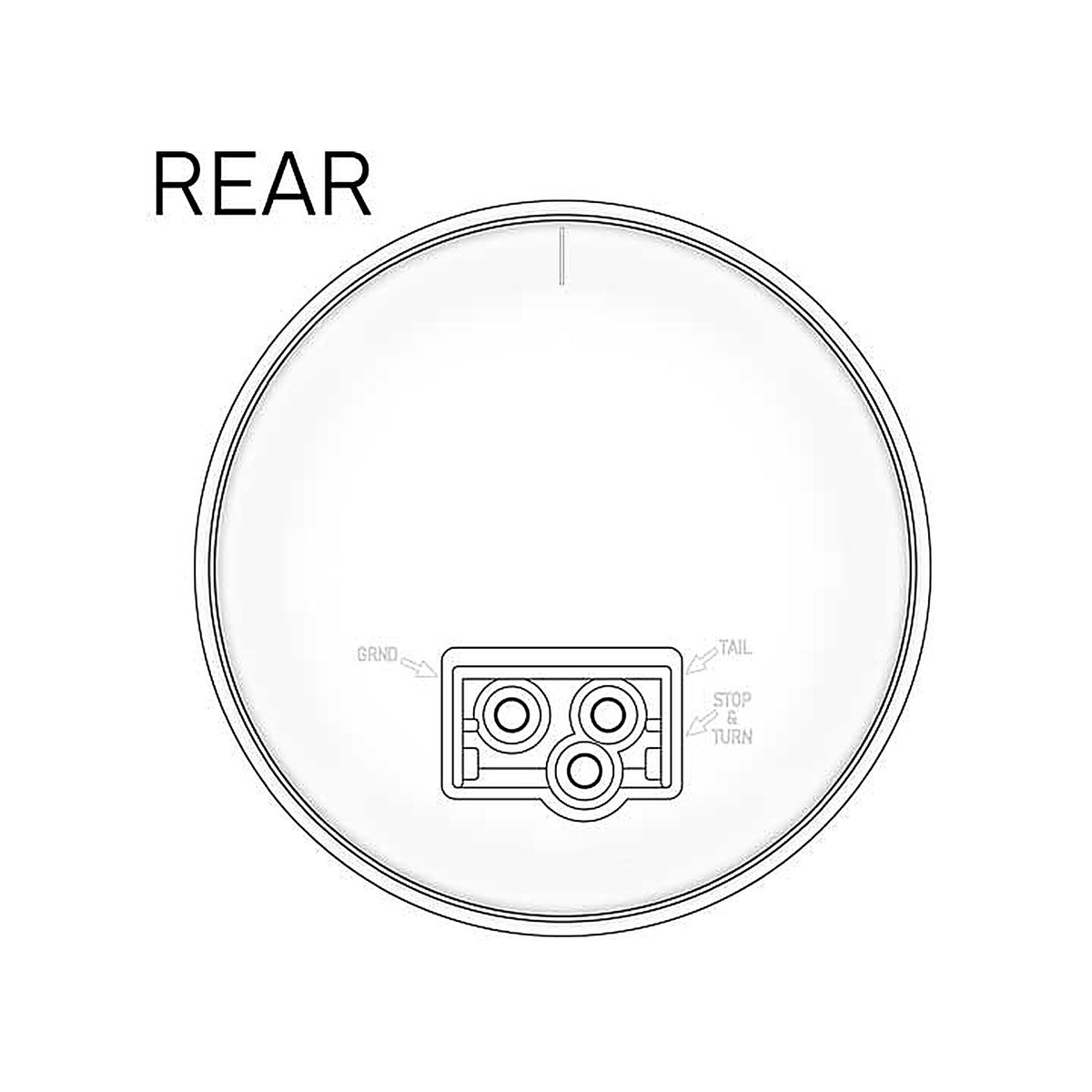 Uni-Bond Lighting LED4000-24R LED 4 in Round STT Lamp Red
