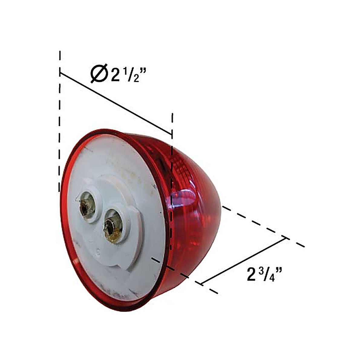 Uni-Bond Lighting - LED7250-6R - LED 2.5in Beehive Marker Lamp Red - 6-Diodes