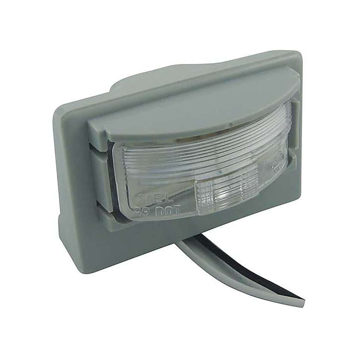 Uni-Bond Lighting - LP2002 - Grey License Lamp Complete w/Light & Pigtail