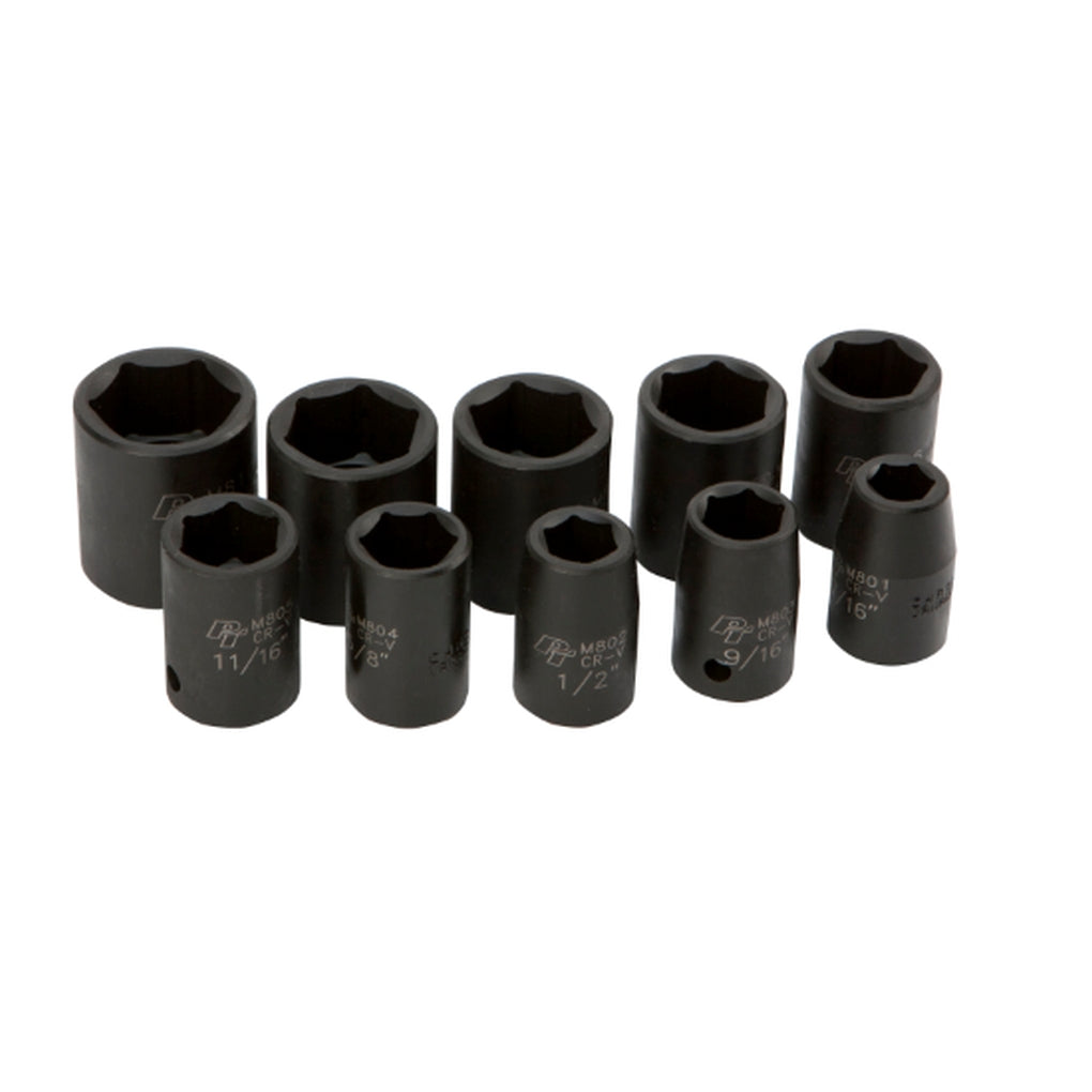 Wilmar Performance Tool M592DB 10-Piece 1/2-Inch Drive SAE Impact Socket Set