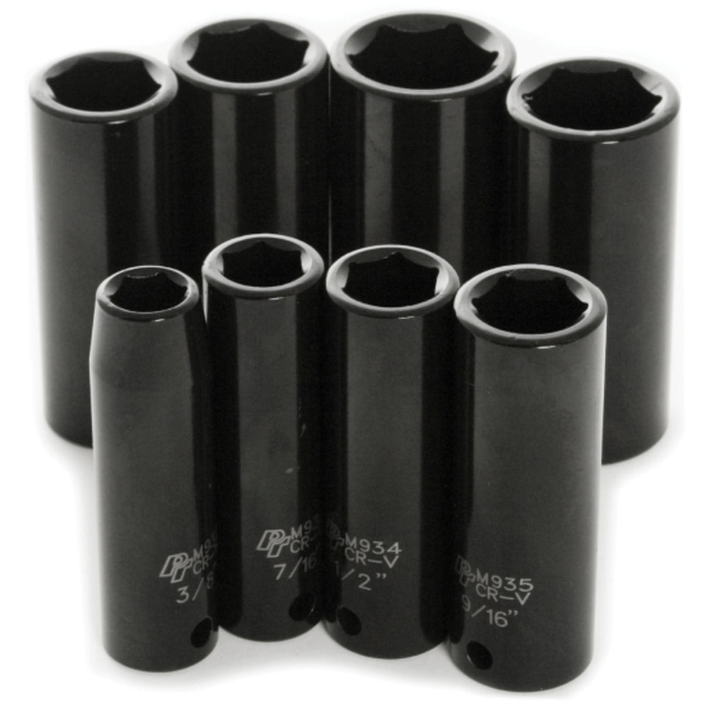 Wilmar Performance Tool M594DB 8 Piece 3/8" Drive Impact Sockets SAE