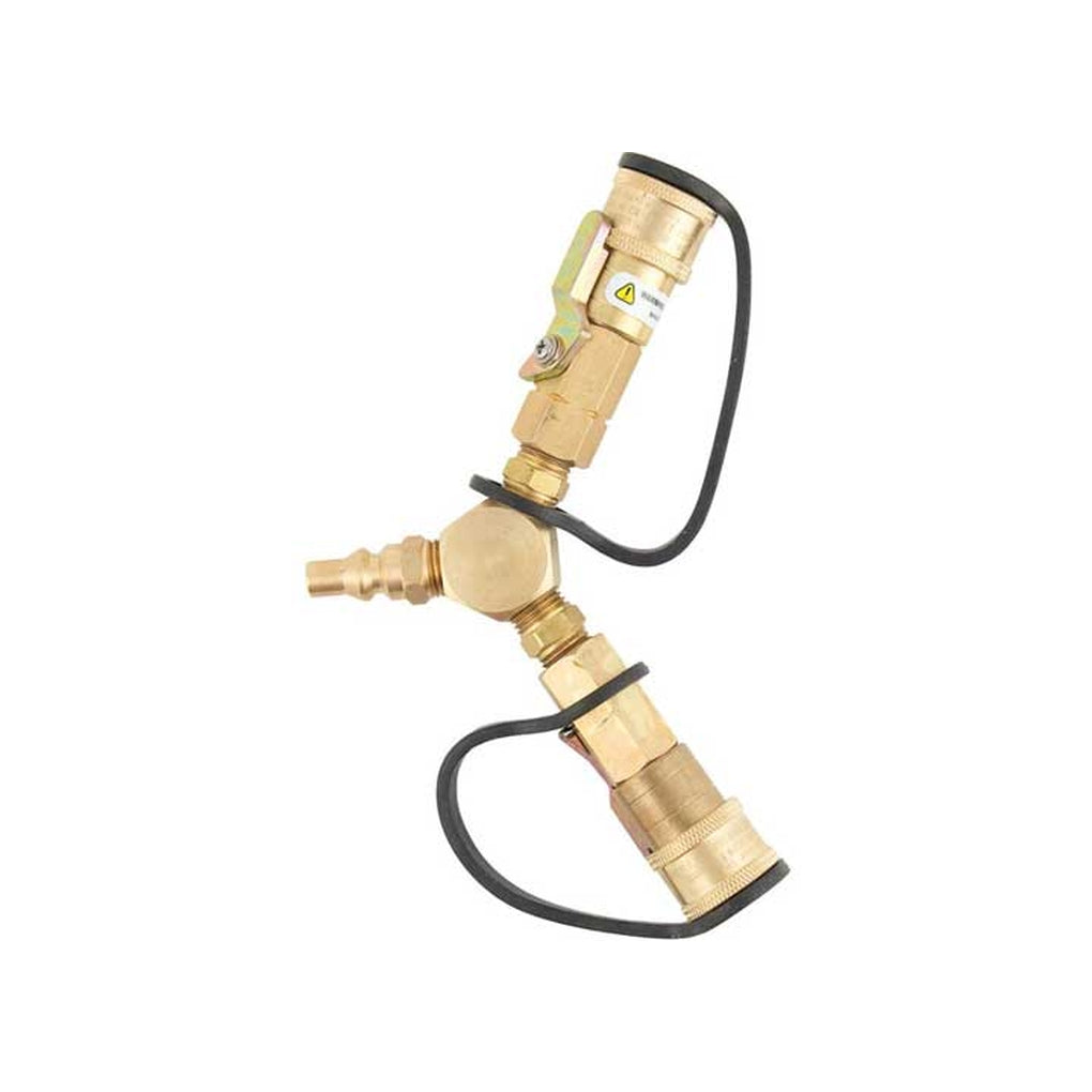 Marshall Excelsior ME23YP Brass Lp Gas Adapter Fitting 1/4In M Quick Disconnect X 1/4In F Quick Disconnect