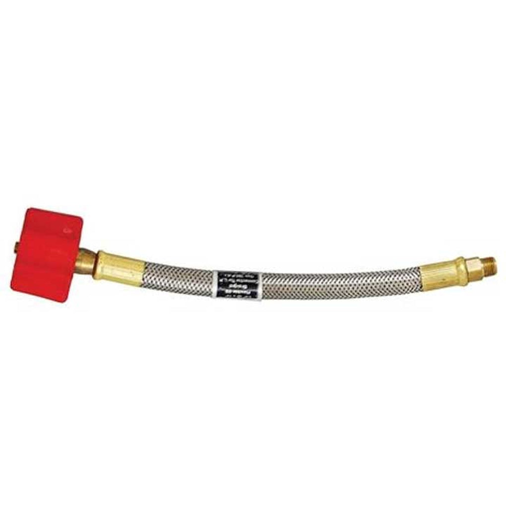Marshall Excelsior MER425HSS-15P High Flow Thermo Pigtail 1/4Ininv Flare X Qcc Red Stainless Steel 15In Oal Pkgd