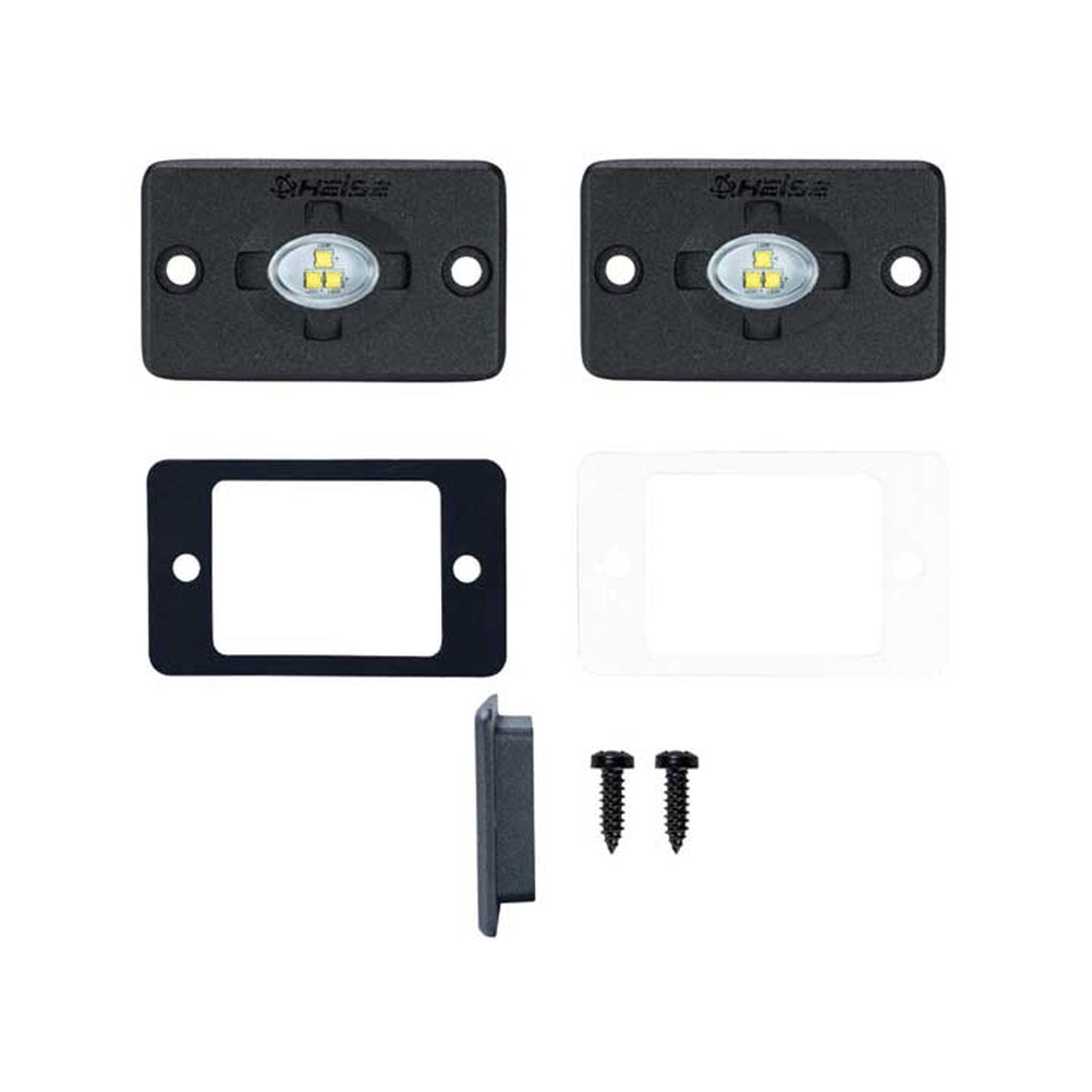 Metra HE-FMTL1 1.5 X 3 Inch White Flush Mount Auxiliary Accent Lighting Pod