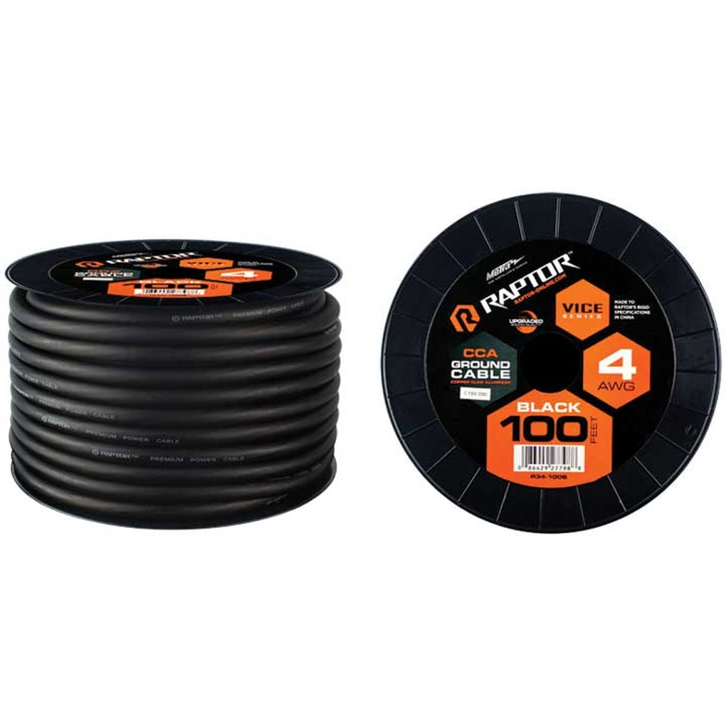 Metra R3BK4-100 100Ft 4 AWG Black Cca Viceseries Power Cable