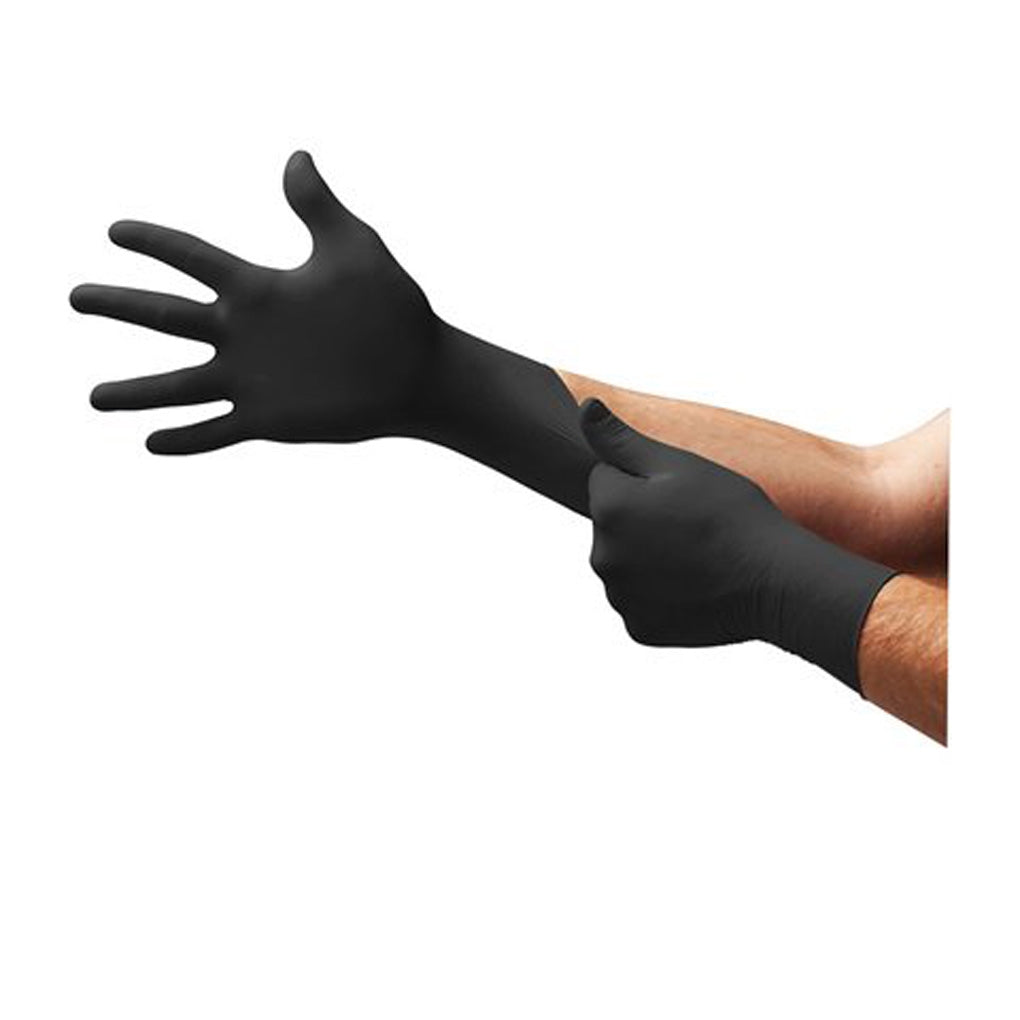 Ansell MK-296 Microflex MidKnight Black Nitrile Exam Glove, Small 100/Pack