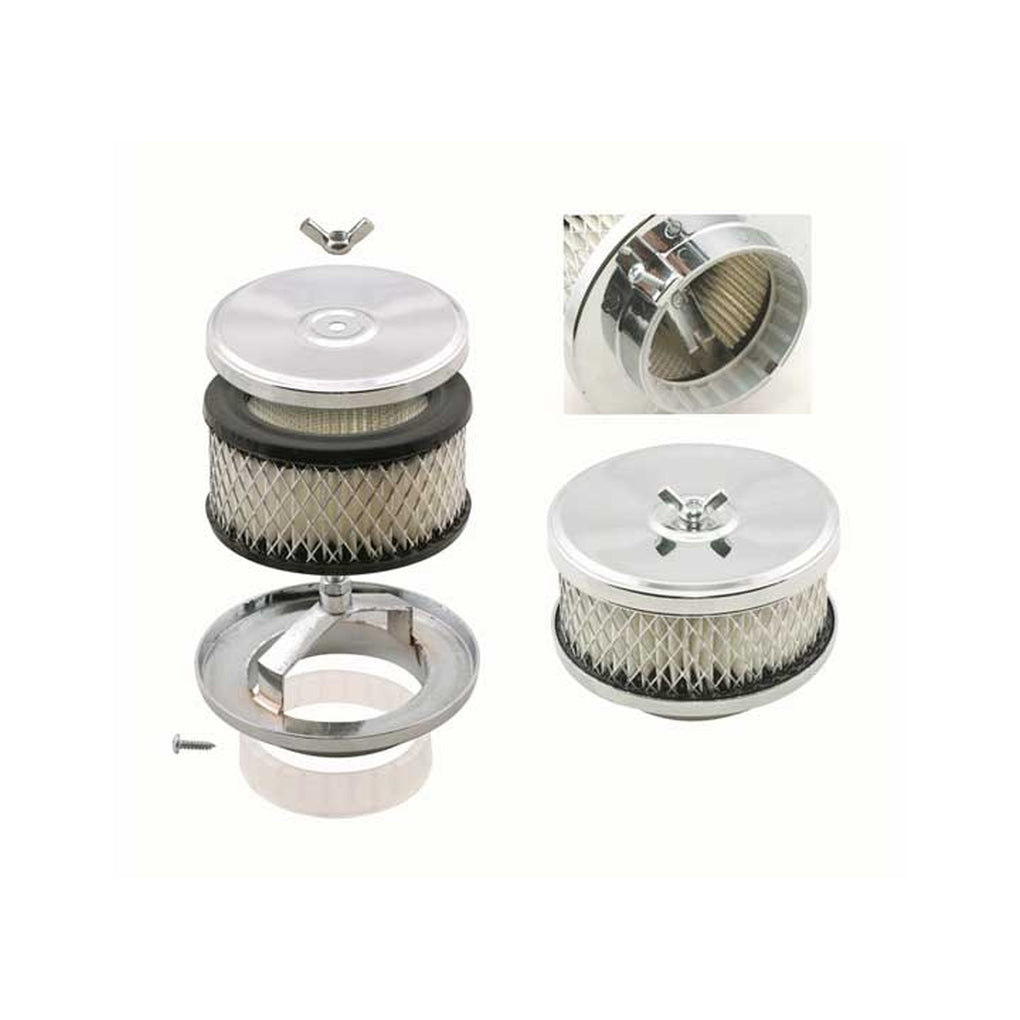 Mr. Gasket 4354 Crm Air Clnr 4In Deep Dish