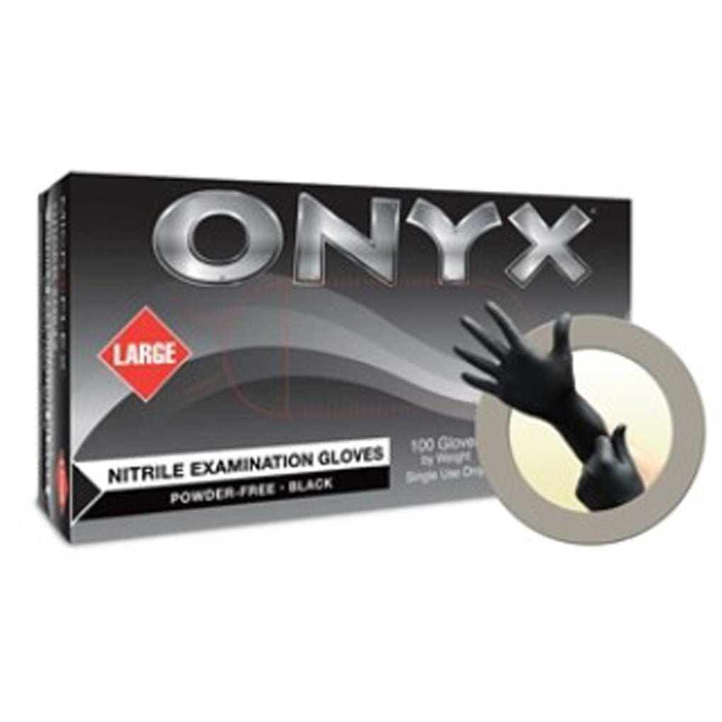 Ansell N64 Microflex Onyx Nitrile Black Powder Free, Small 100/Pack