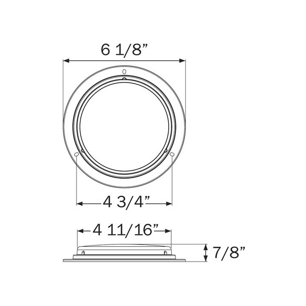 Optronics ILL124CPG Glolight6In Dome Light 36LED Surface Mount
