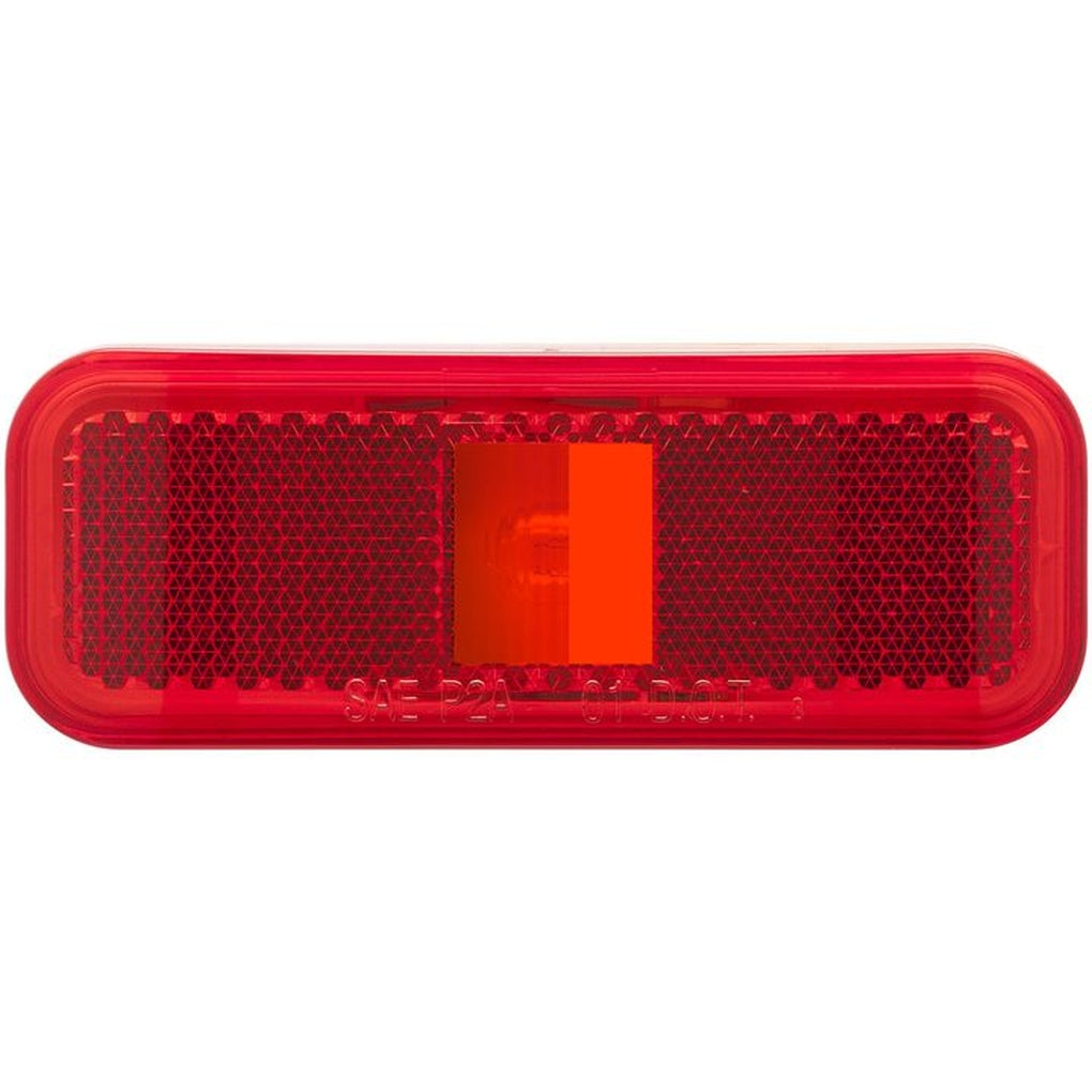 Optronics MC44RBP Mark Light Rect 2Wire Red Poly
