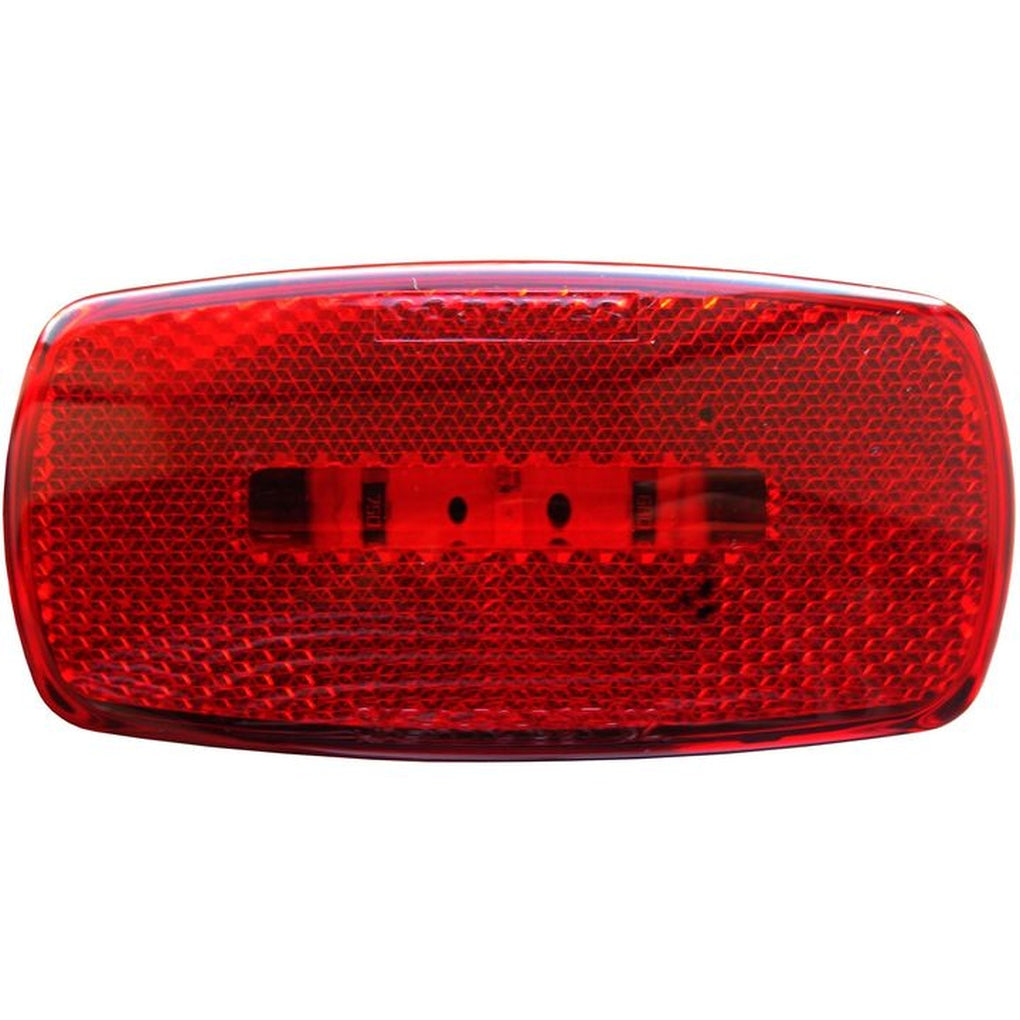 Optronics MCL0032RBS One LED Mark Light Ovl Blk Bse Red Ret