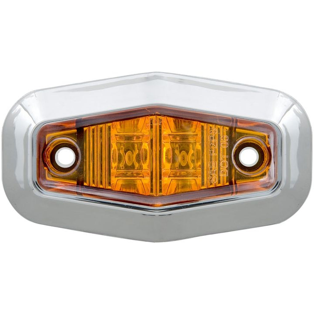 Optronics MCL13ATRS LED Mini M/Cchrome Ring Amber