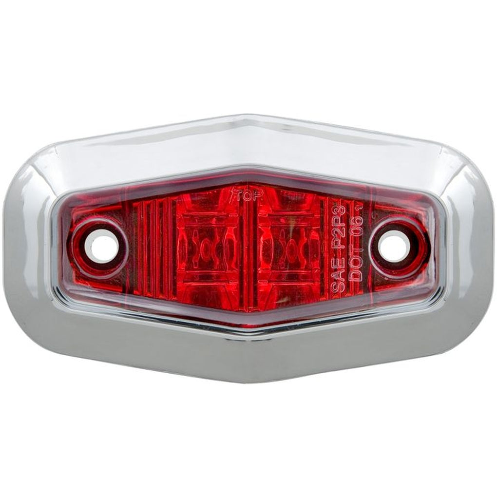 Optronics MCL13RTRS LED Mini M/Cchrome Ring Red
