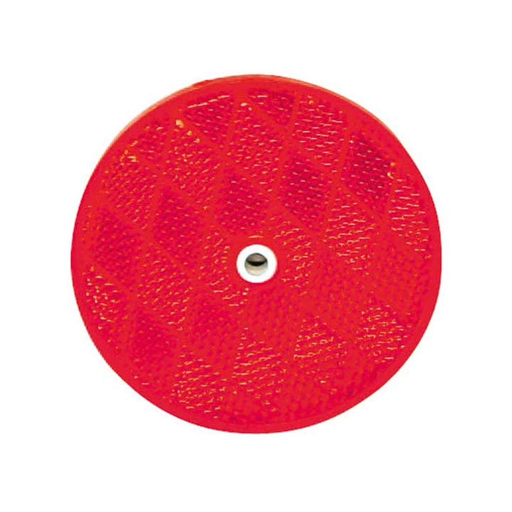 Optronics RE35RB Reflector Round 2 3/8In Red Center Mount
