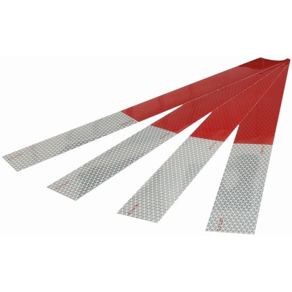 Optronics RE418T (4)18In Strips Red/White Reflective Tape