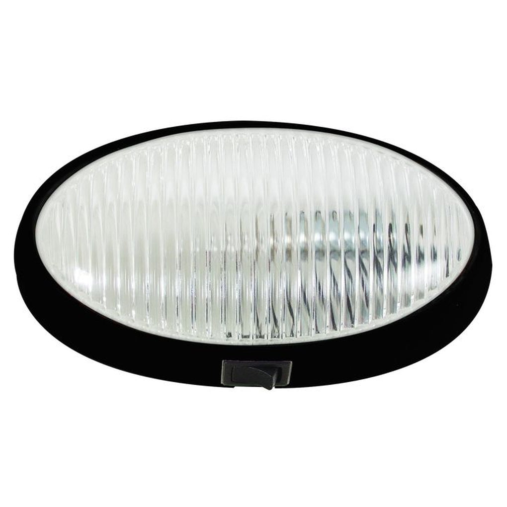 Optronics RVPL7CBP Porch Oval W Switch Black Base: Cl Ply