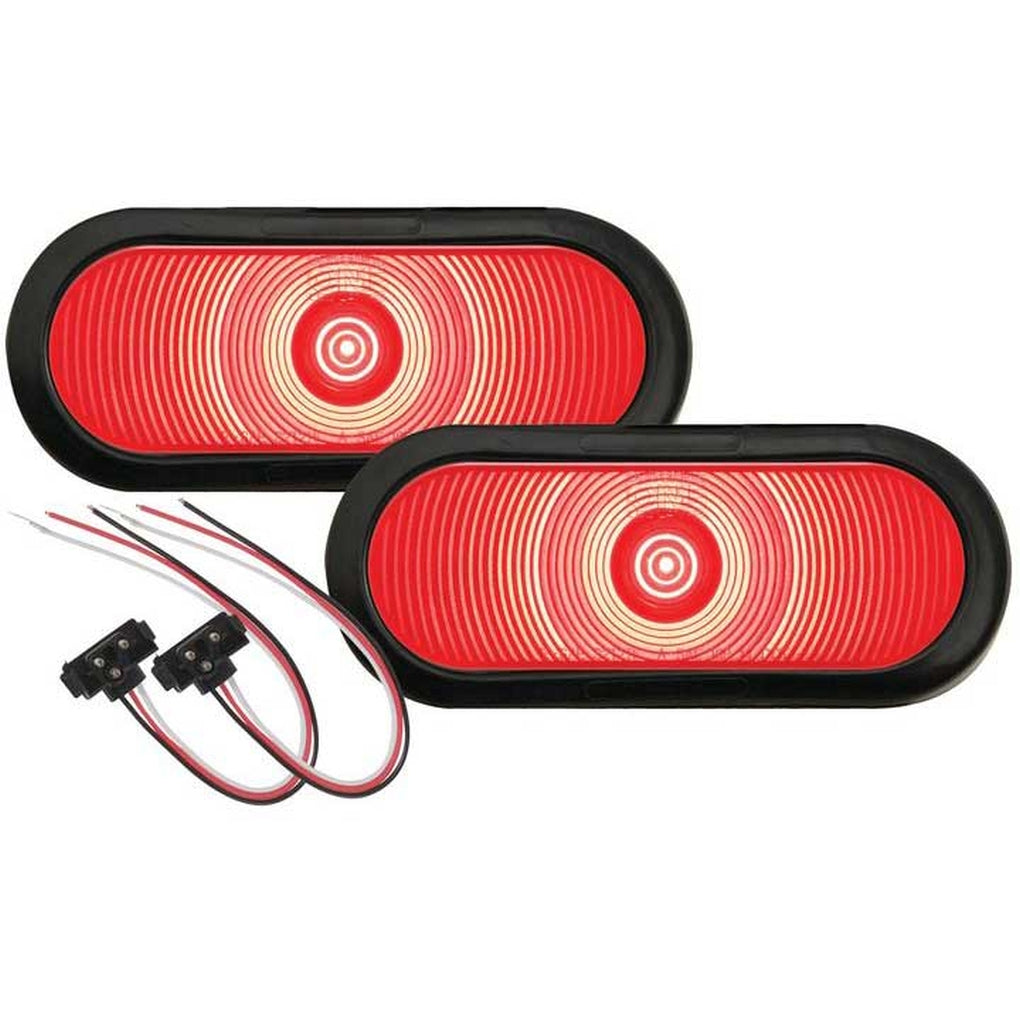 Optronics TLL002RK LED Tail Light 6In Oval SeaLED Red (Pair)