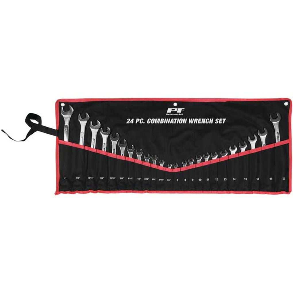 Performance Tool W1074 Sae and Metric Combo Wrench Set 24 Pcs
