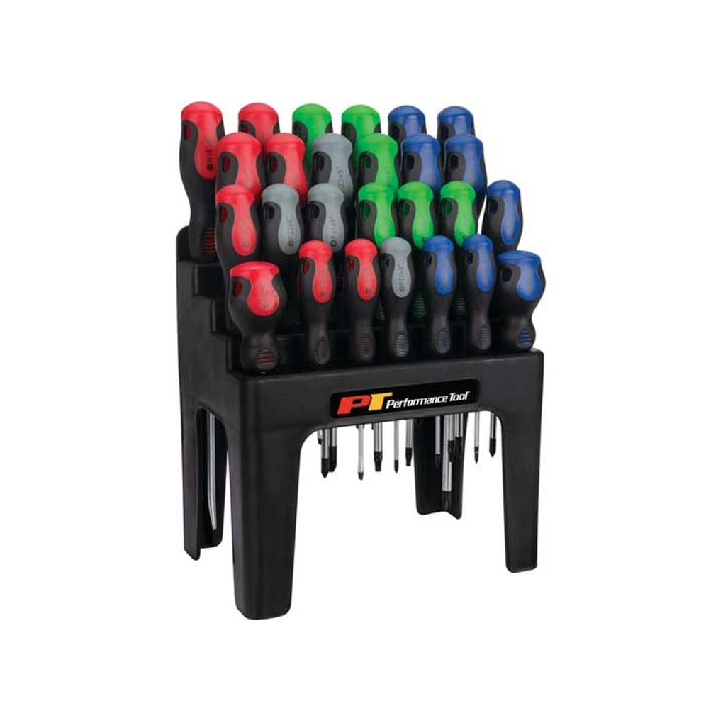Performance Tool W1738 26 Pc Screwdriver Set W/Rack