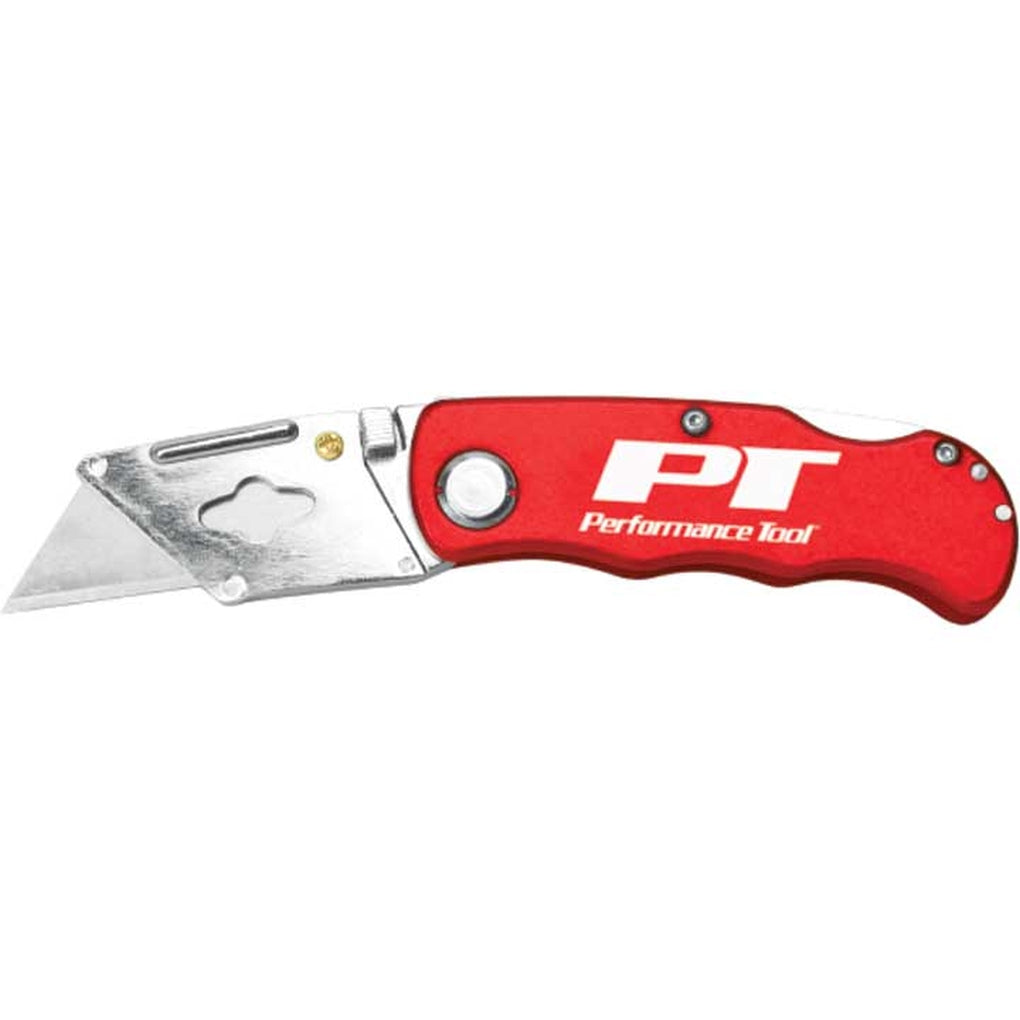 Performance Tool W2600 Folding Lb Utility Knife Red