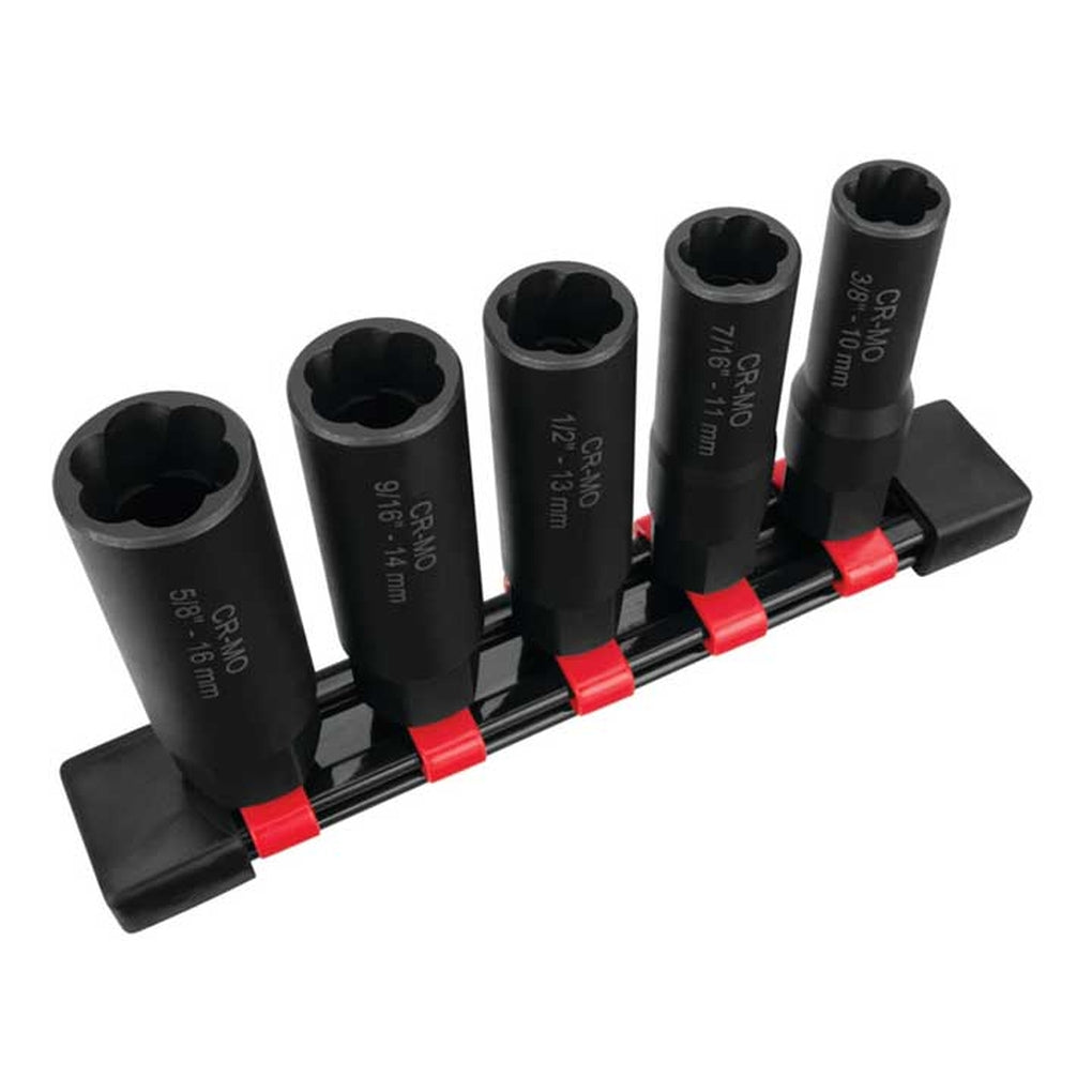 Performance Tool W38923 Deep Bolt Extractor Set 5 Pc