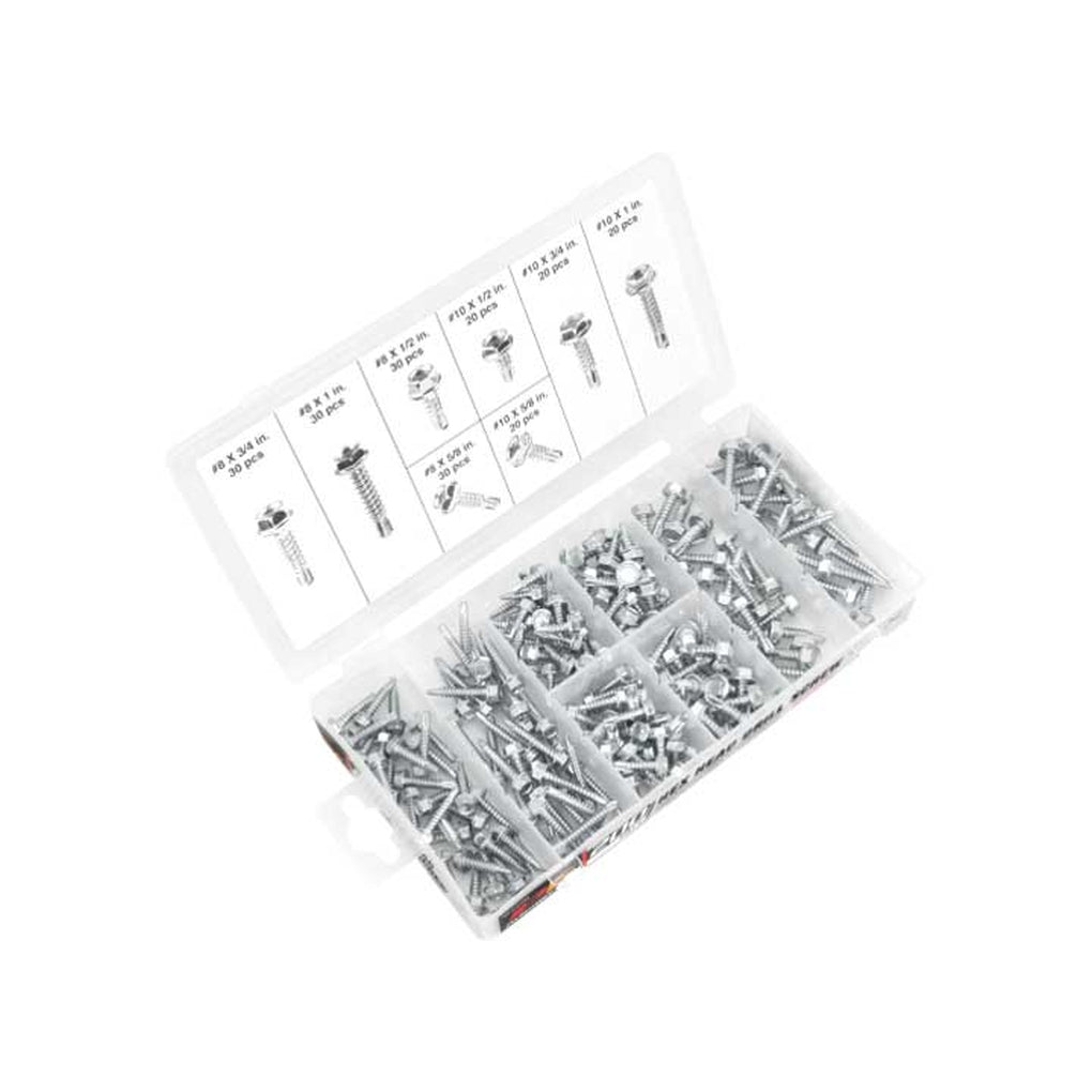 Performance Tool W5220 200 Pc Hex Washer Self Drilling
