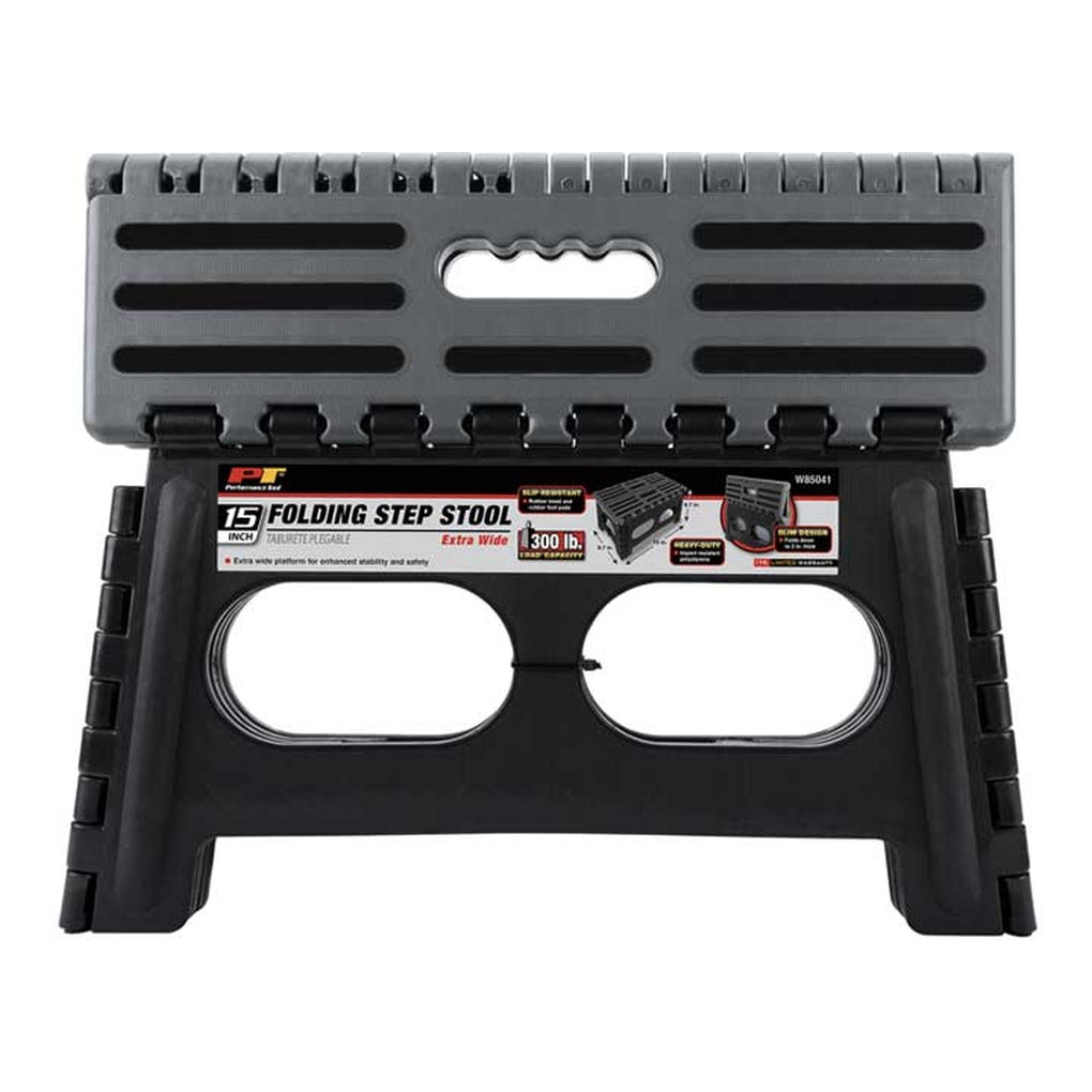 Performance Tool W85041 15In Xwide Folding Step Stool