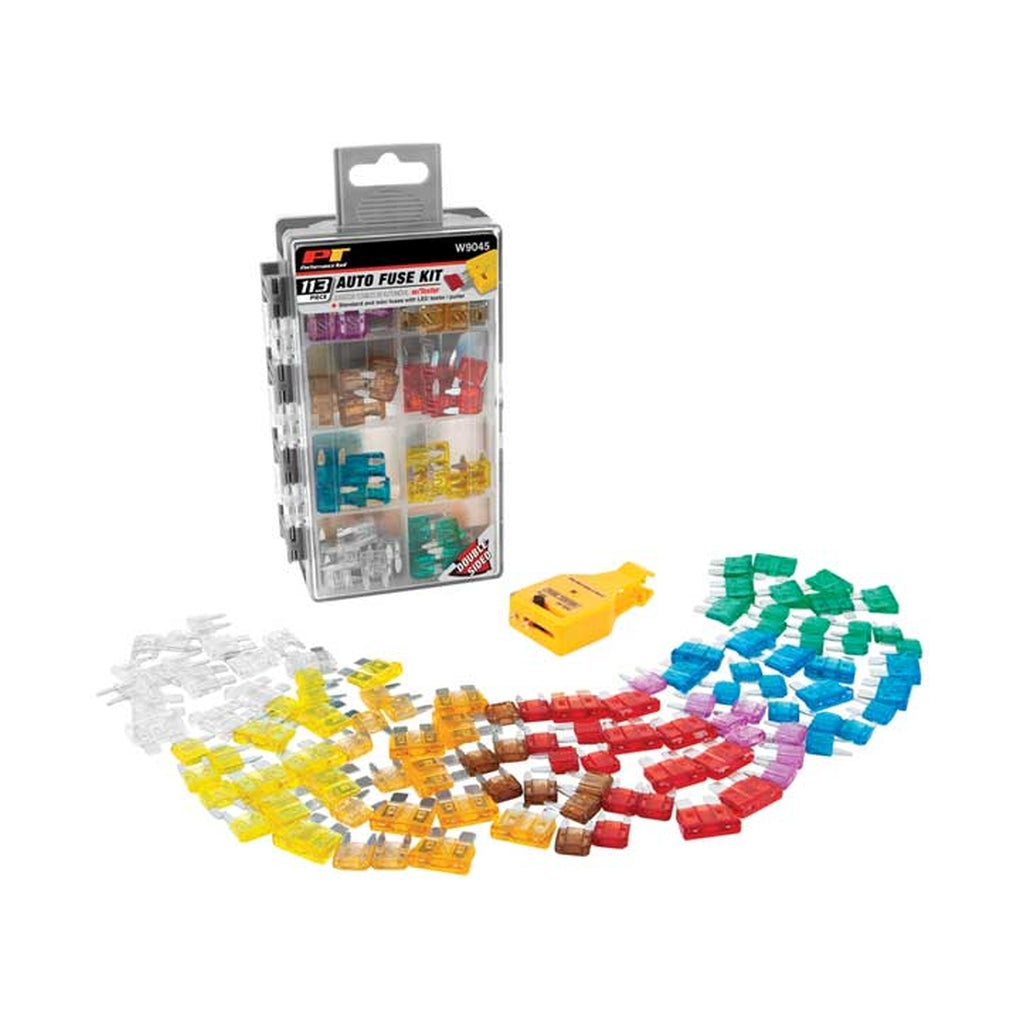 Performance Tool W9045 Performance Tool 113Piece Auto Fuse Kit With Tester