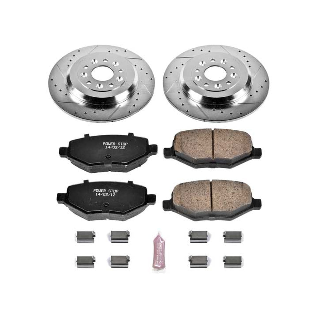 Powerstop K4744 Rear 1 Click Brake Kit w/Hardware