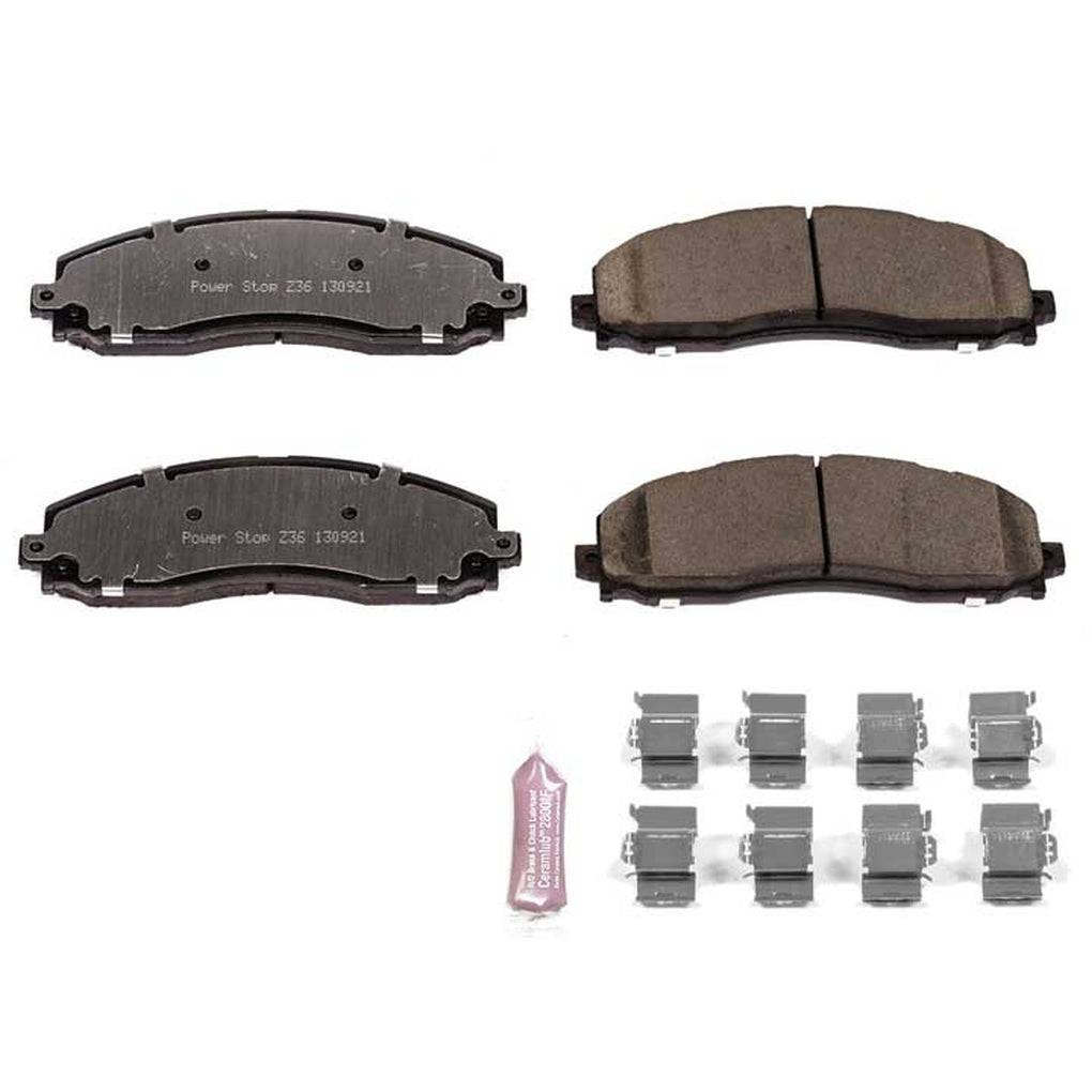 Powerstop Z36-1691 Z36 Truck & Tow Carbon Fiberceramic Brake Pads
