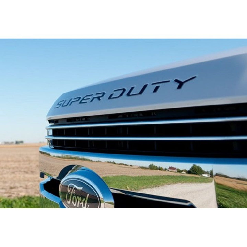 Putco 55553BPFD 17C F250/F350/1718 F450 Super Duty Stamped Black Platinum Hood/Front Ford Lettering Emblems