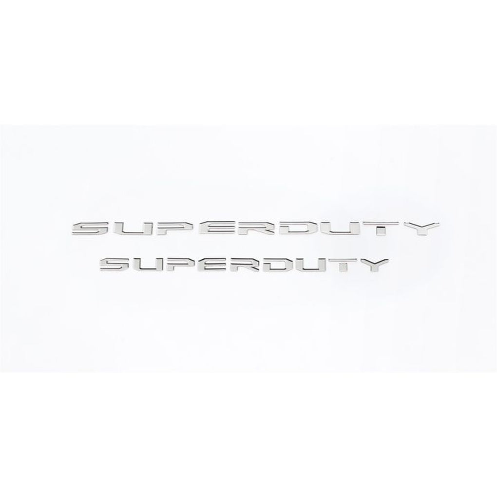 Putco 55553FD 1722 F250/F350/F450 Super Duty Stamped Stainless Steel Hood/Front Ford Lettering Emblems