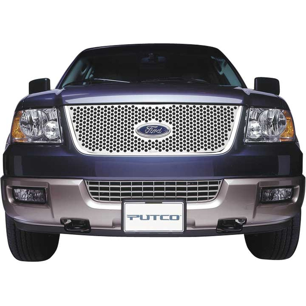 Putco 84129 02 Ford Explorer Punch SS Grille W/Logo Cutout