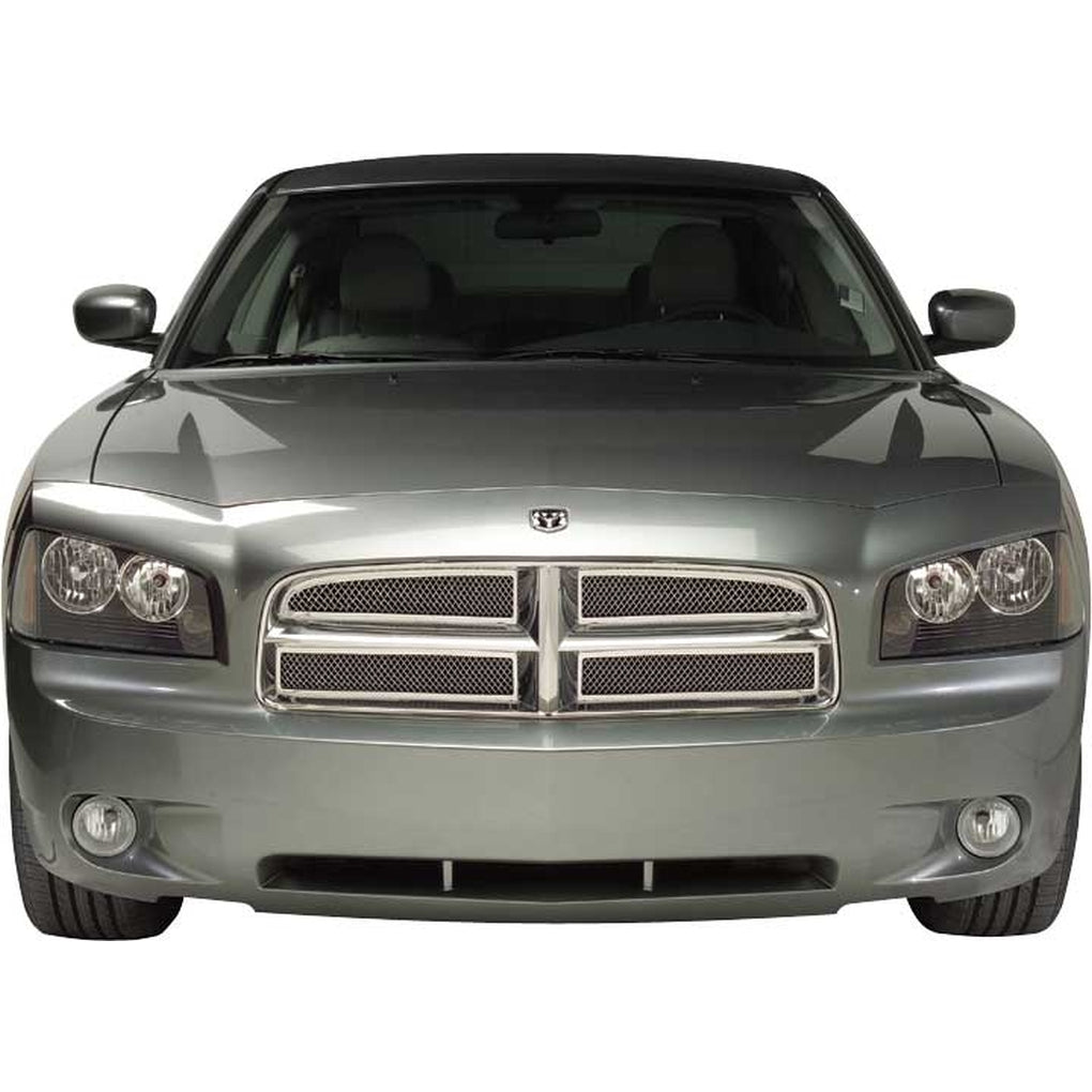 Putco 99164 0609 Charger 2Pc Overlay Chromed Liquid Mesh