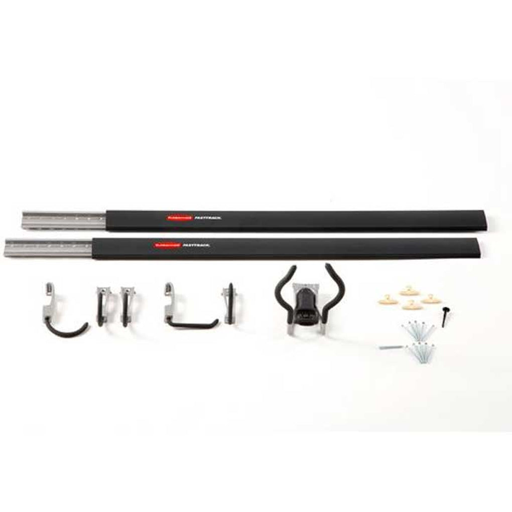 Rubbermaid 2013151 8Pc Fasttrack Rail Garage Kit All In One